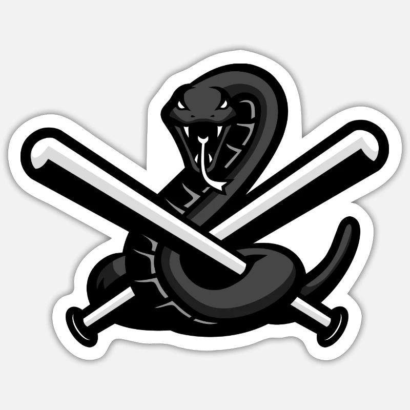 Cobra - Sticker Größe S (10 x 10 cm) - Mattweiß