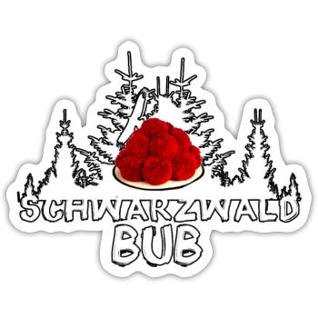 Bub ,schwarzwald ,Jäger,wald,schwarzwald bub - Sticker Größe S (10 x 10 cm) - Mattweiß - Vorne