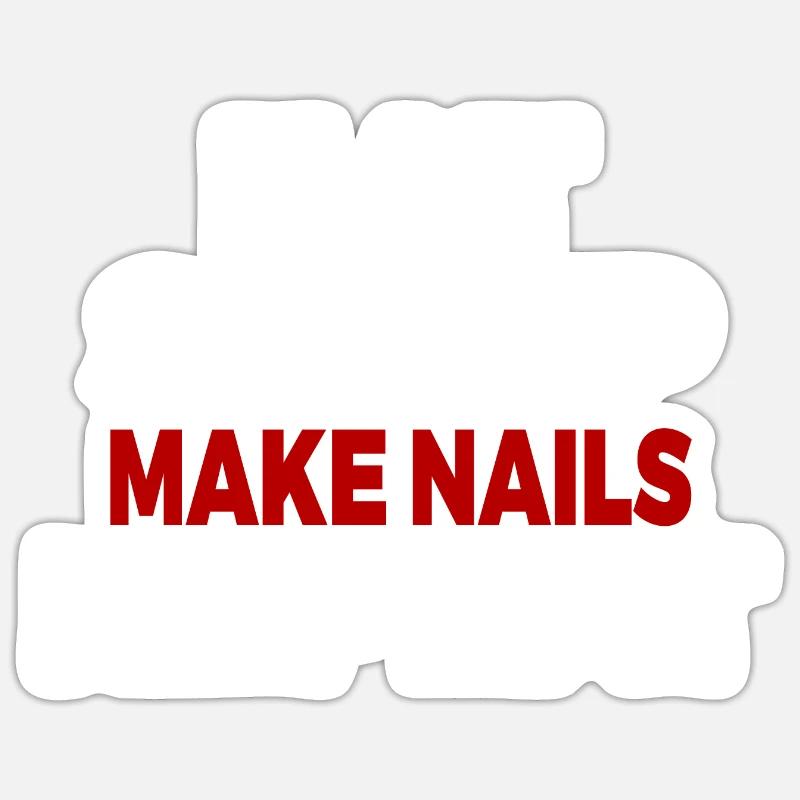 Eat Sleap Make Nails Repeat - Sticker Größe S (10 x 10 cm) - Mattweiß