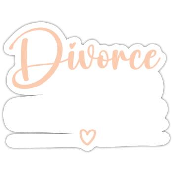 Divorce The end of an error Annulment Scheidu - Sticker size S (10 x 10 cm) - white matte - Front