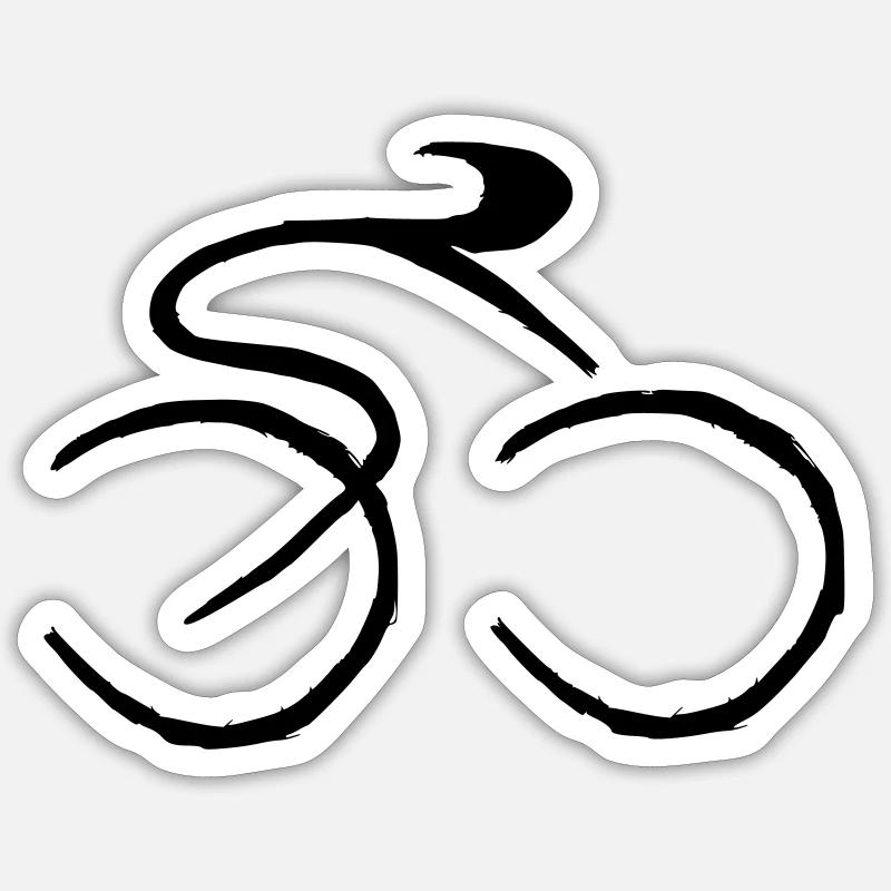Bicyclette Sticker taille S (10 x 10 cm)