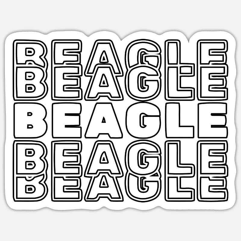 Beagle - Sticker size S (10 x 10 cm) - white matte