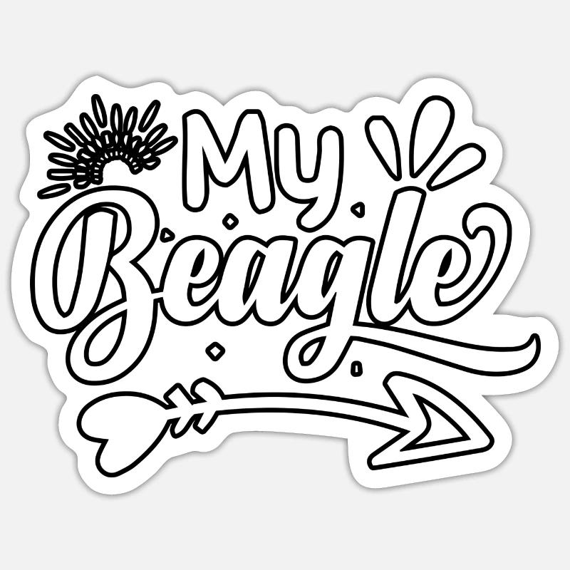 My Beagle - Sticker size S (10 x 10 cm) - white matte