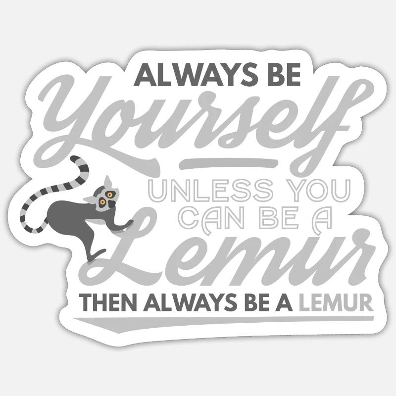 Lemur - Sticker size S (10 x 10 cm) - white matte