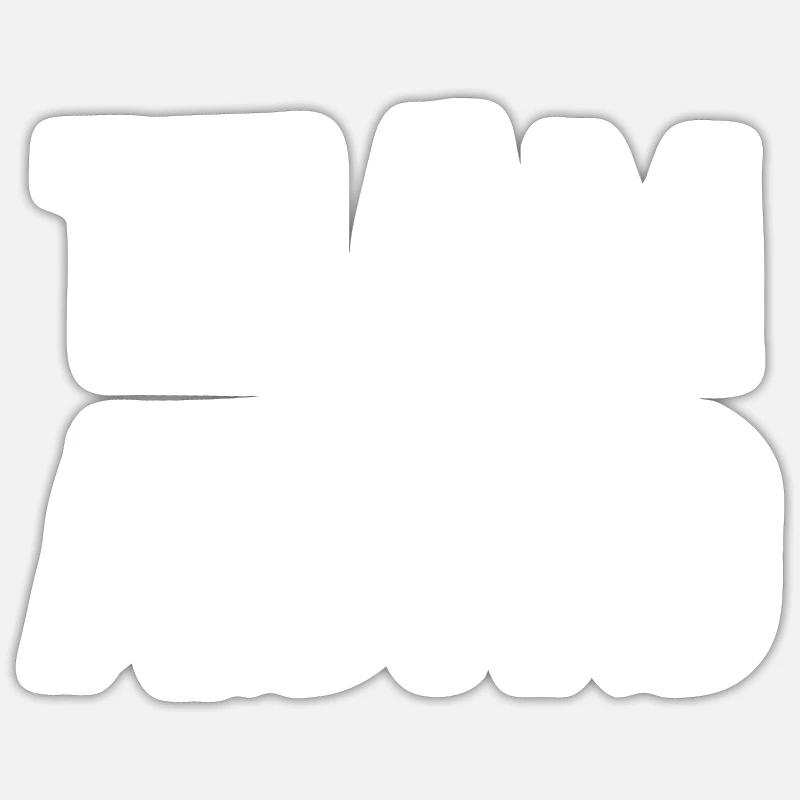 TDAH - Sticker taille S (10 x 10 cm) - blanc mat