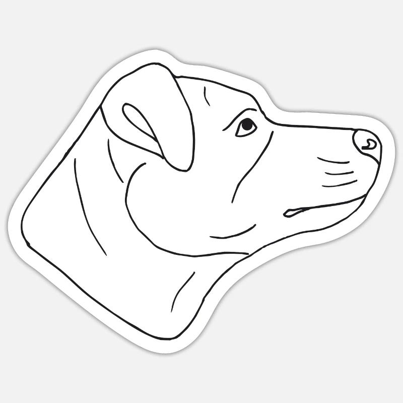 Jack Russell Terrier - Sticker Größe S (10 x 10 cm) - Mattweiß