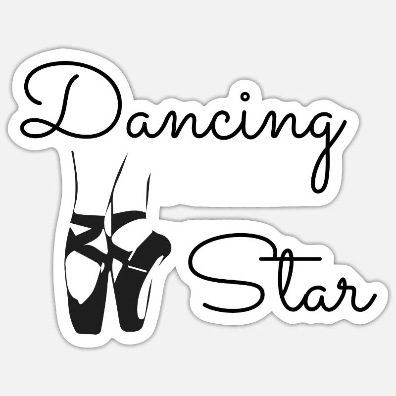 Dancing Dance Music - Sticker size S (10 x 10 cm) - white matte