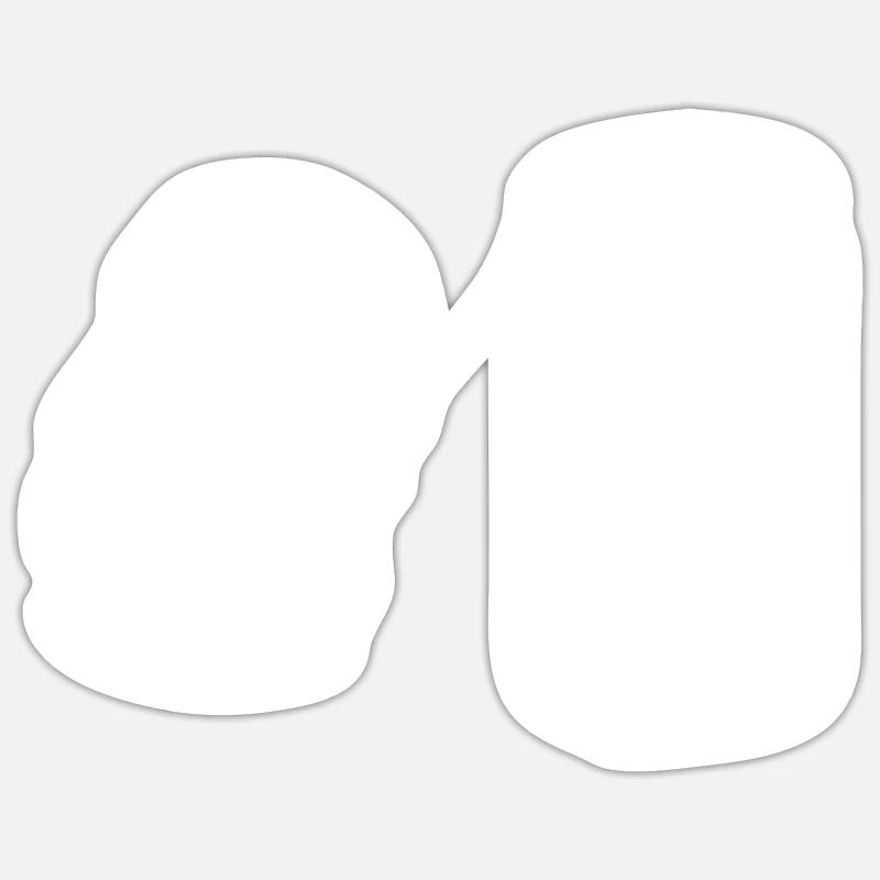 Boîte broyée - Sticker taille S (10 x 10 cm) - blanc mat