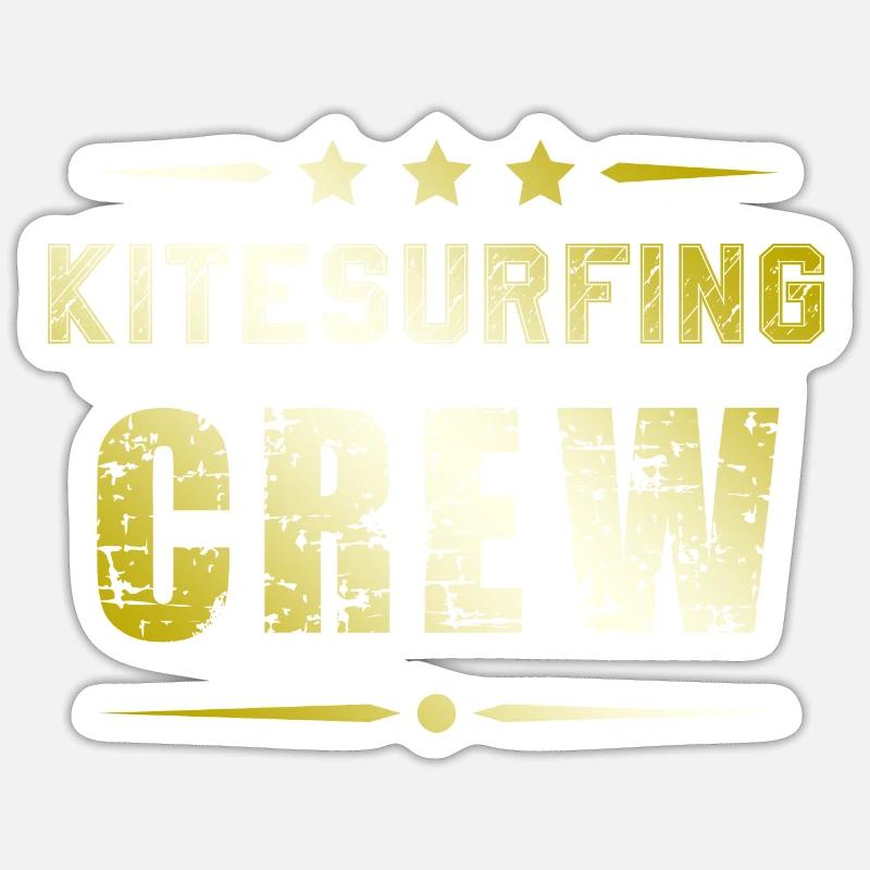 Équipage de kitesurf - Sticker taille S (10 x 10 cm) - blanc mat