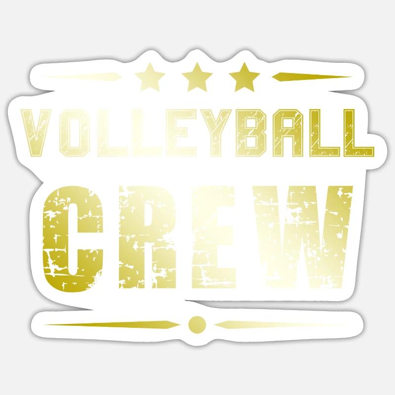 Volleyball Crew - Sticker size S (10 x 10 cm) - white matte