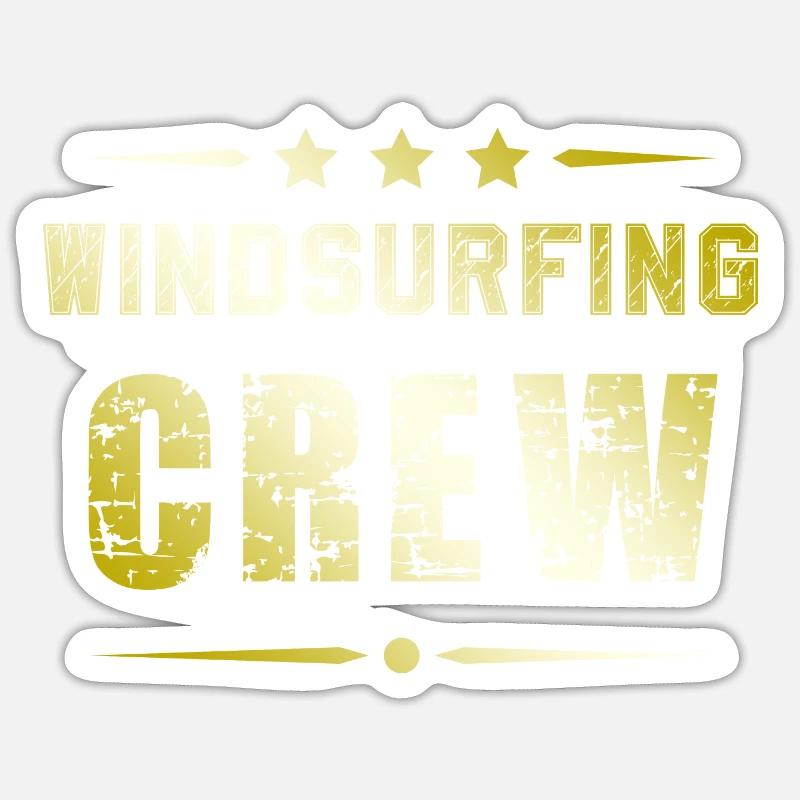Windsurfing Crew - Sticker size S (10 x 10 cm) - white matte