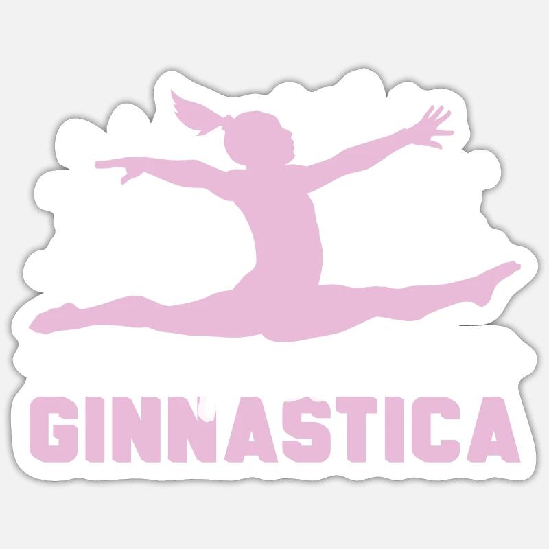 Non Posso Ho Ginnastica - Sticker formato S (10 x 10 cm) - bianco opaco