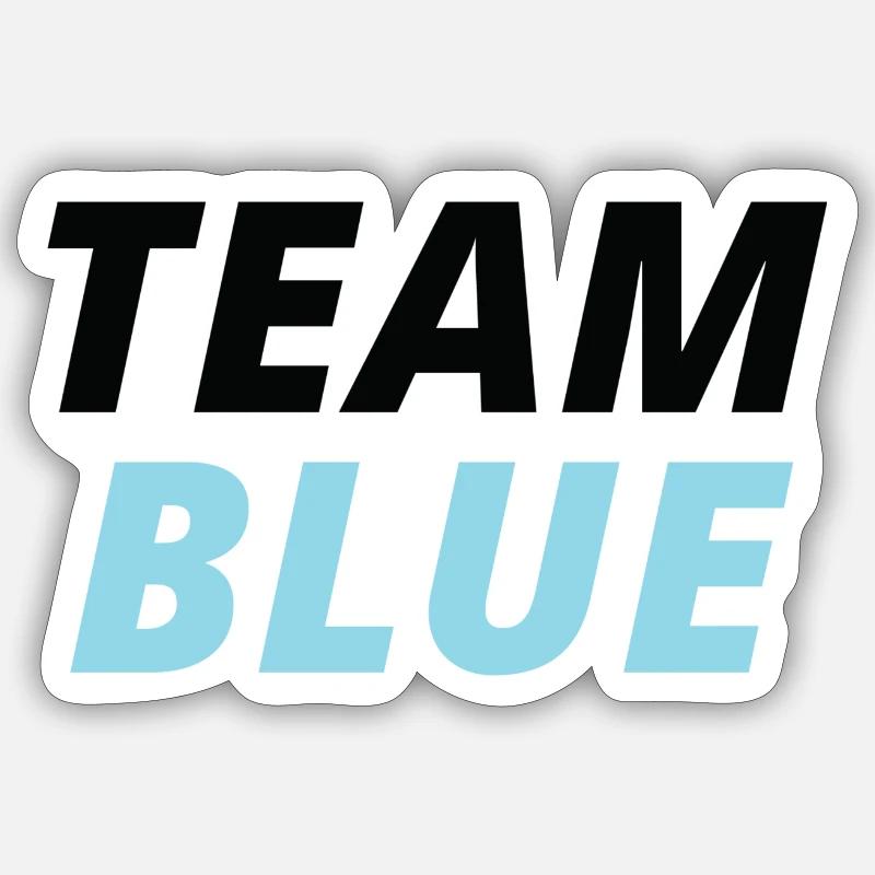 Team Blue Sticker size S (10 x 10 cm)