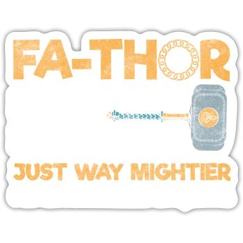 Thor Hammer Mythology - Sticker size S (10 x 10 cm) - white matte - Front