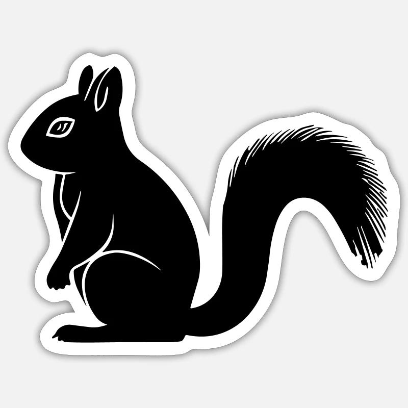 squirrel - Sticker size S (10 x 10 cm) - white matte
