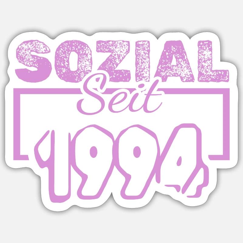Sozialarbeiter 1994 - Sticker Größe S (10 x 10 cm) - Mattweiß