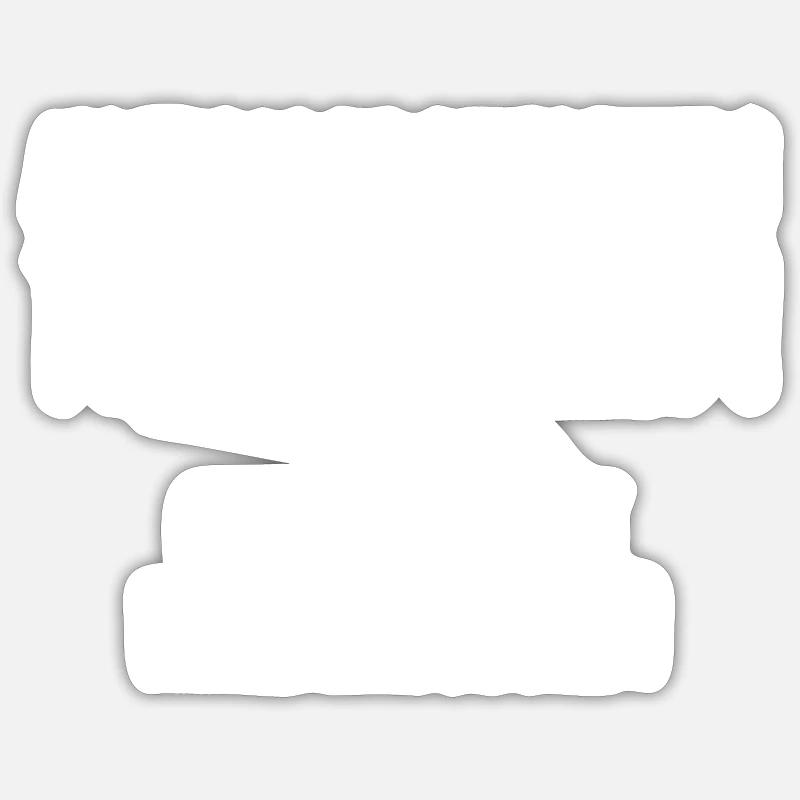 tous en string - Sticker taille S (10 x 10 cm) - blanc mat