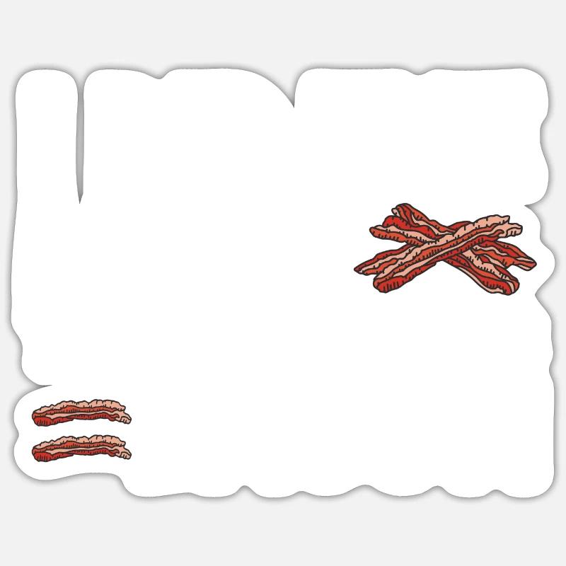 I have the math The answer is bacon Sticker size S (10 x 10 cm)