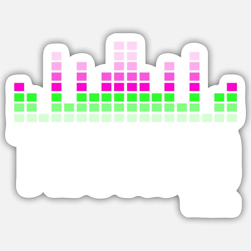 Techno - Sticker Größe S (10 x 10 cm) - Mattweiß