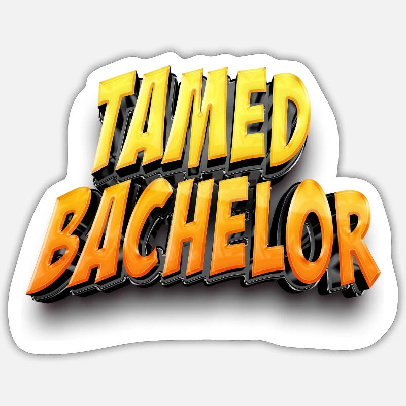 Tamed Bachelor - Sticker size S (10 x 10 cm) - white matte