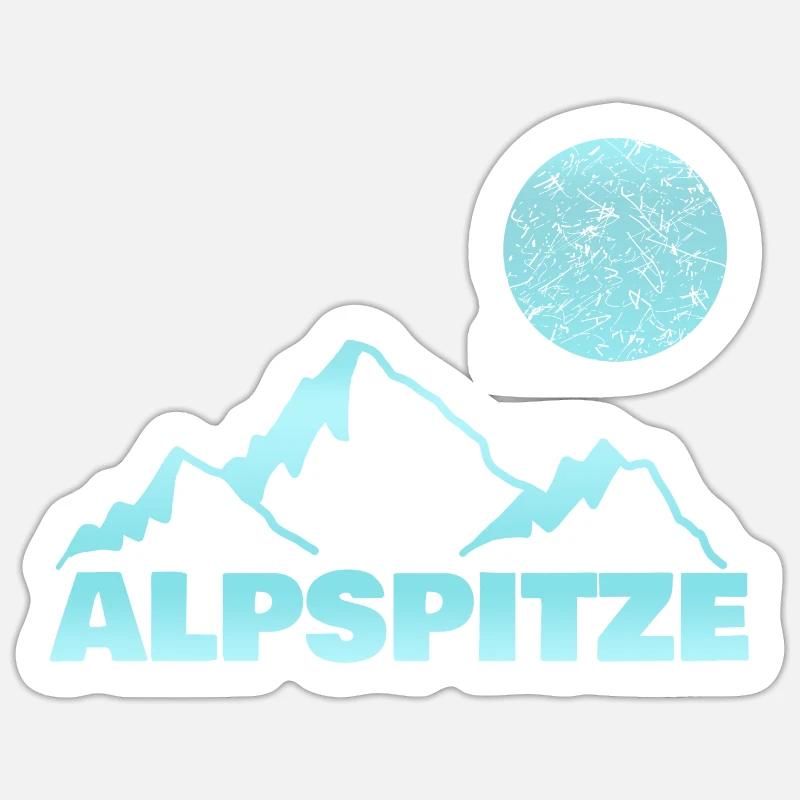 Geschenk für Alpspitz - Sticker Größe S (10 x 10 cm) - Mattweiß