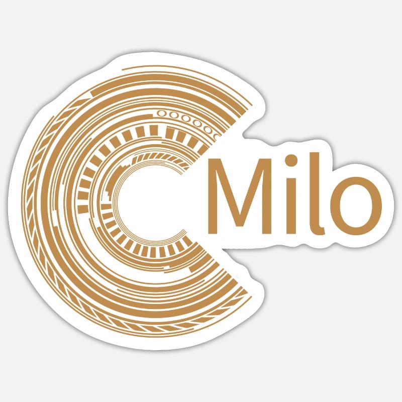 Pour Milo - Sticker taille S (10 x 10 cm) - blanc mat