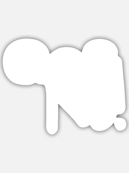 Ge?No! - Sticker Größe S (10 x 10 cm) - Mattweiß