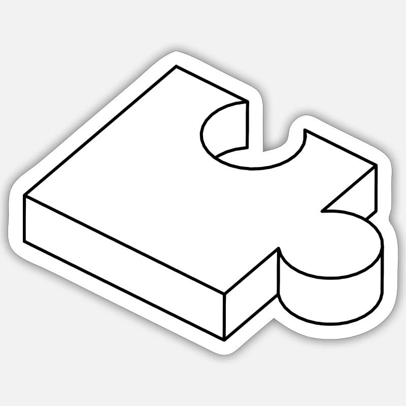 Puzzle Piece - Sticker size S (10 x 10 cm) - white matte