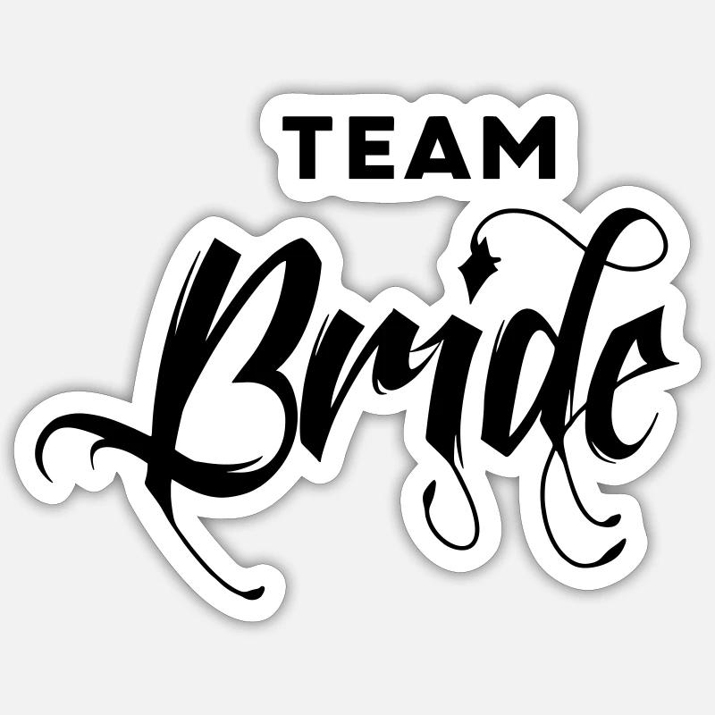 Épouse de l’équipe - Sticker taille S (10 x 10 cm) - blanc mat