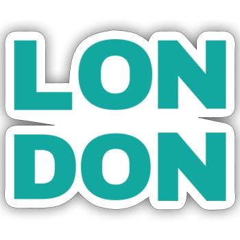 London town - Sticker size S (10 x 10 cm) - white matte - Front
