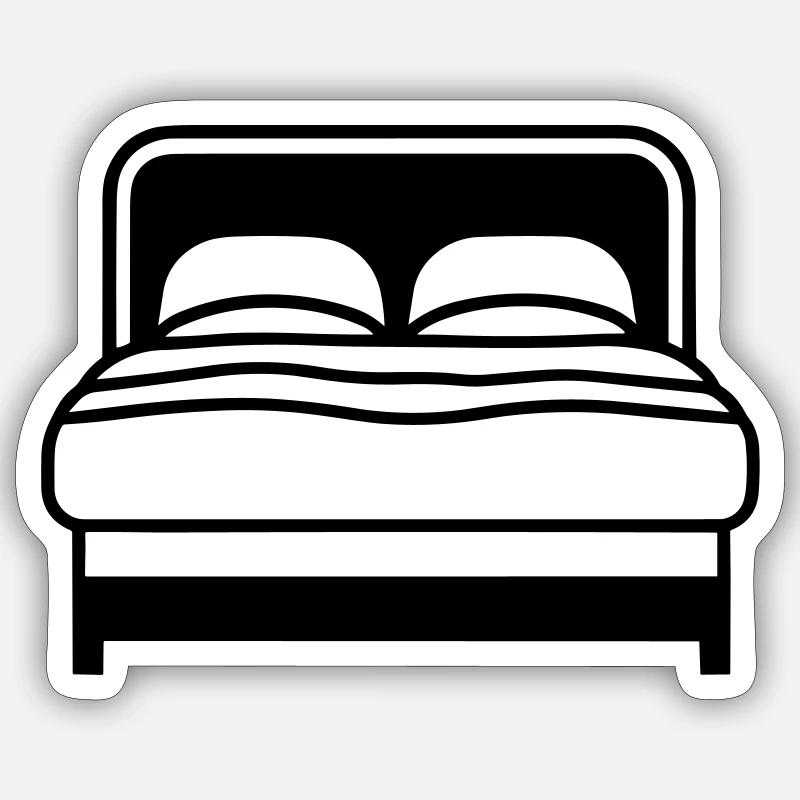Lit - Sticker taille S (10 x 10 cm) - blanc mat