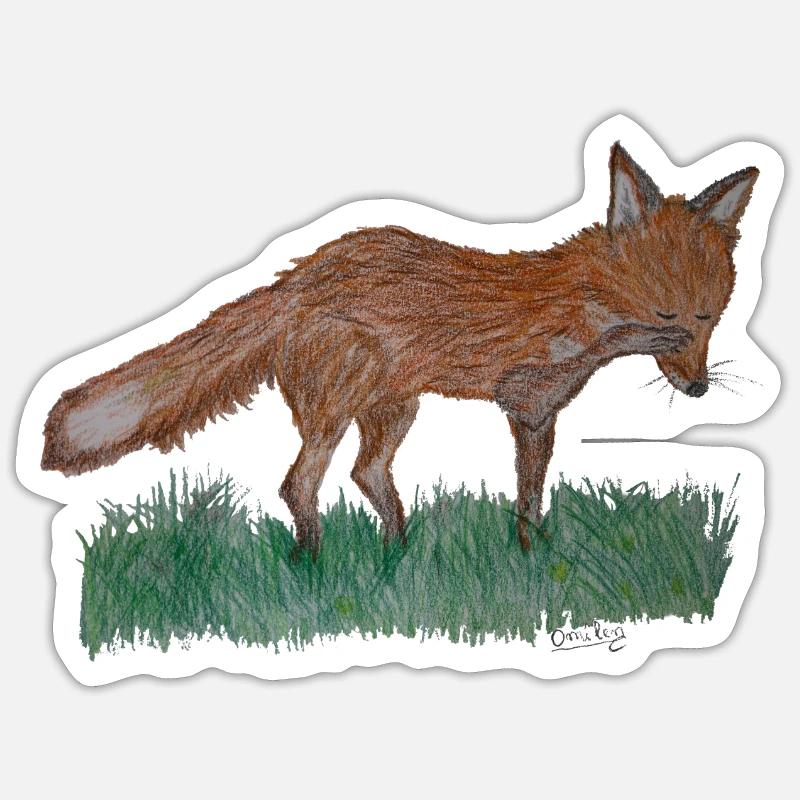 Ich bin nur ein Fuchs - Sticker Größe S (10 x 10 cm) - Mattweiß