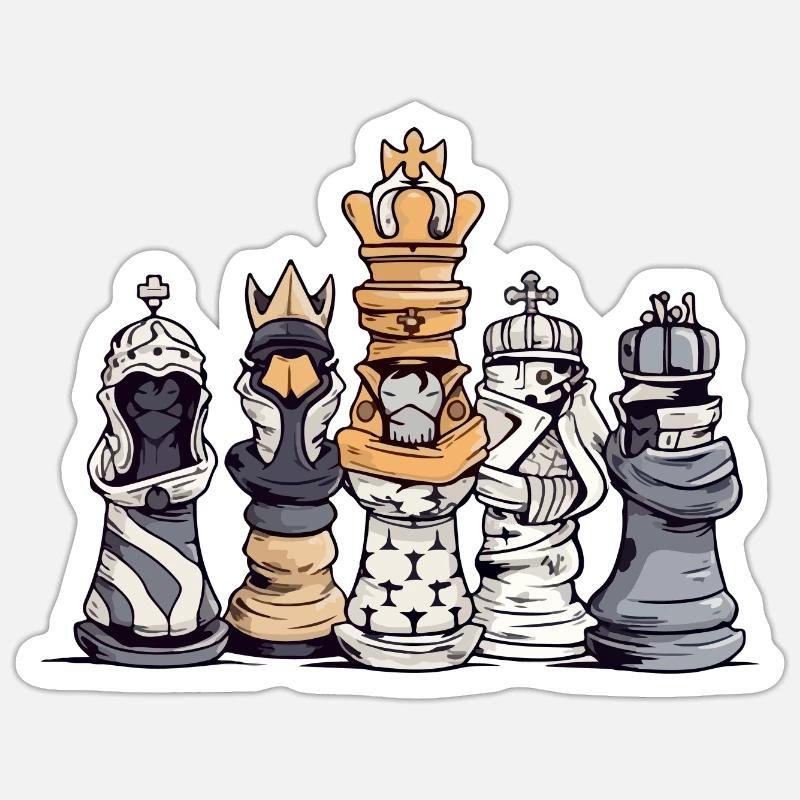 Schachvorbereitung Sticker Größe S (10 x 10 cm)