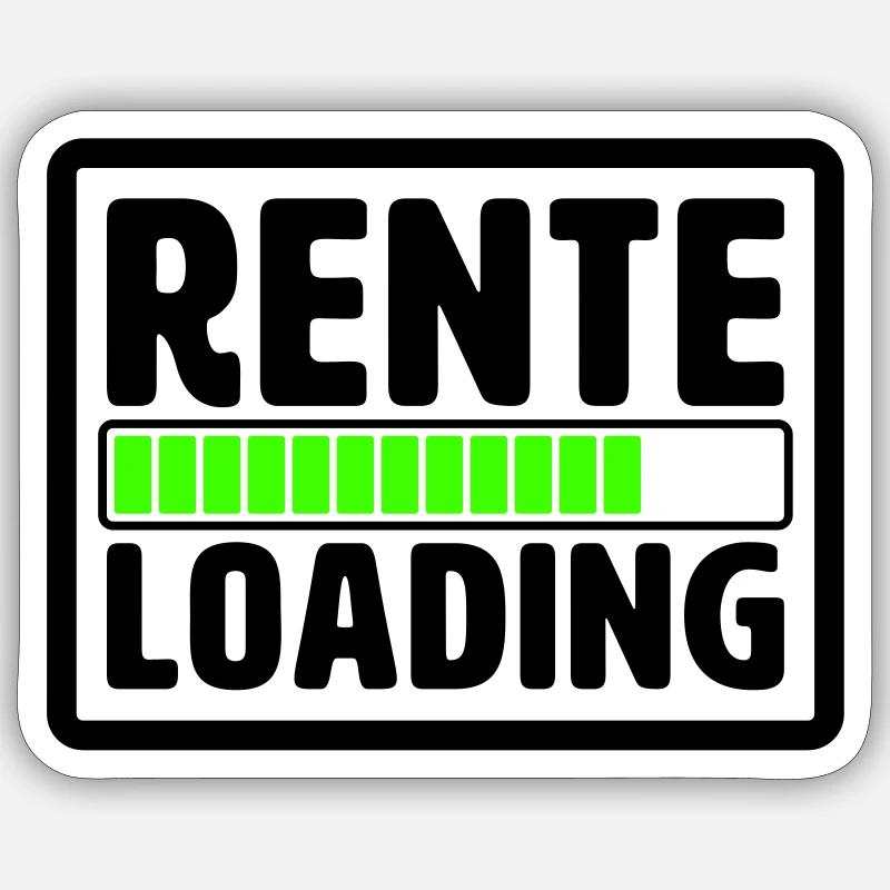 RENTE LOADING - Sticker Größe S (10 x 10 cm) - Mattweiß