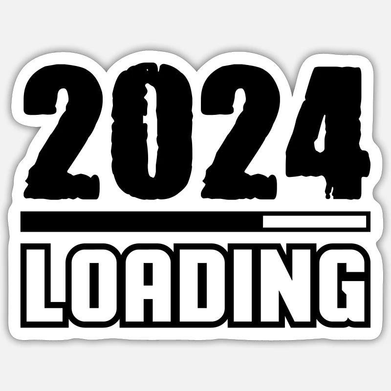 loading 2024 - Sticker Größe S (10 x 10 cm) - Mattweiß