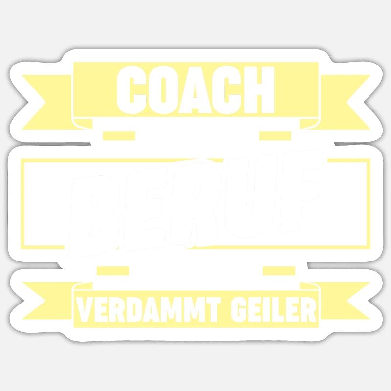 Mannschaft Trainer Und Coach Sticker Größe S (10 x 10 cm)