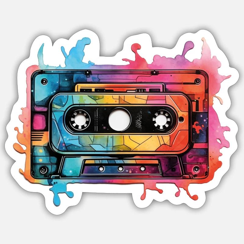 Cassette Sticker taille S (10 x 10 cm)