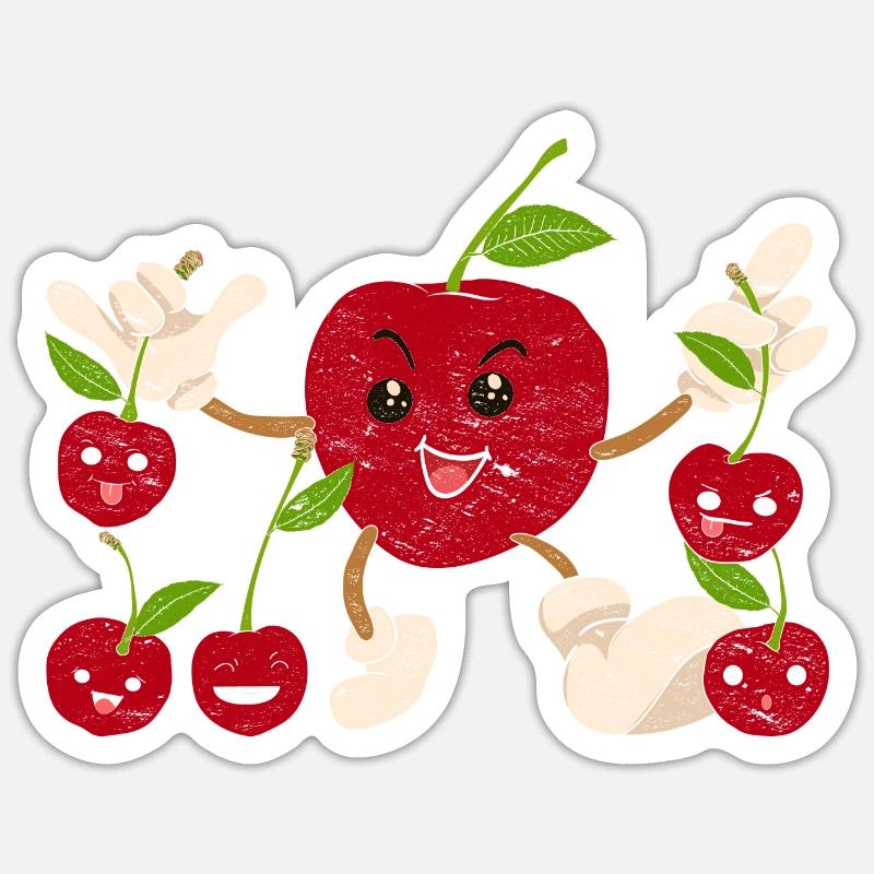 Cherry Lover Fruit Gift Funny Cherry Sticker size S (10 x 10 cm)