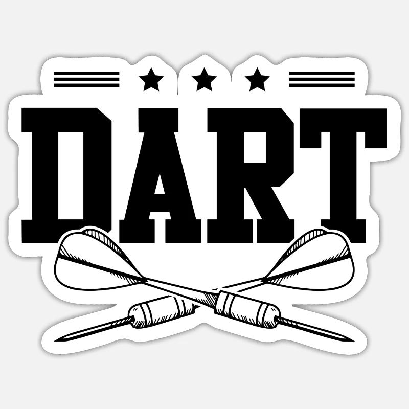 Fléchettes - Sticker taille S (10 x 10 cm) - blanc mat