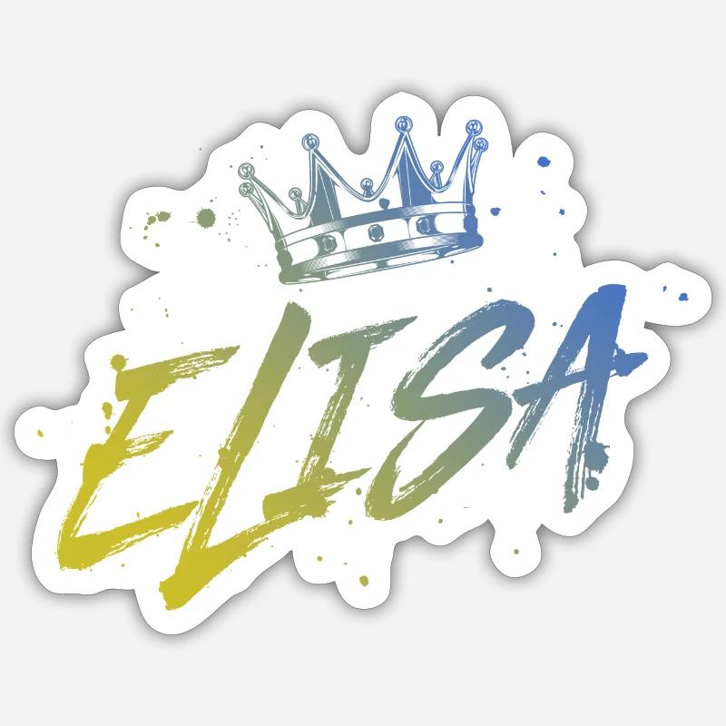 ELISA - Sticker size S (10 x 10 cm) - white matte