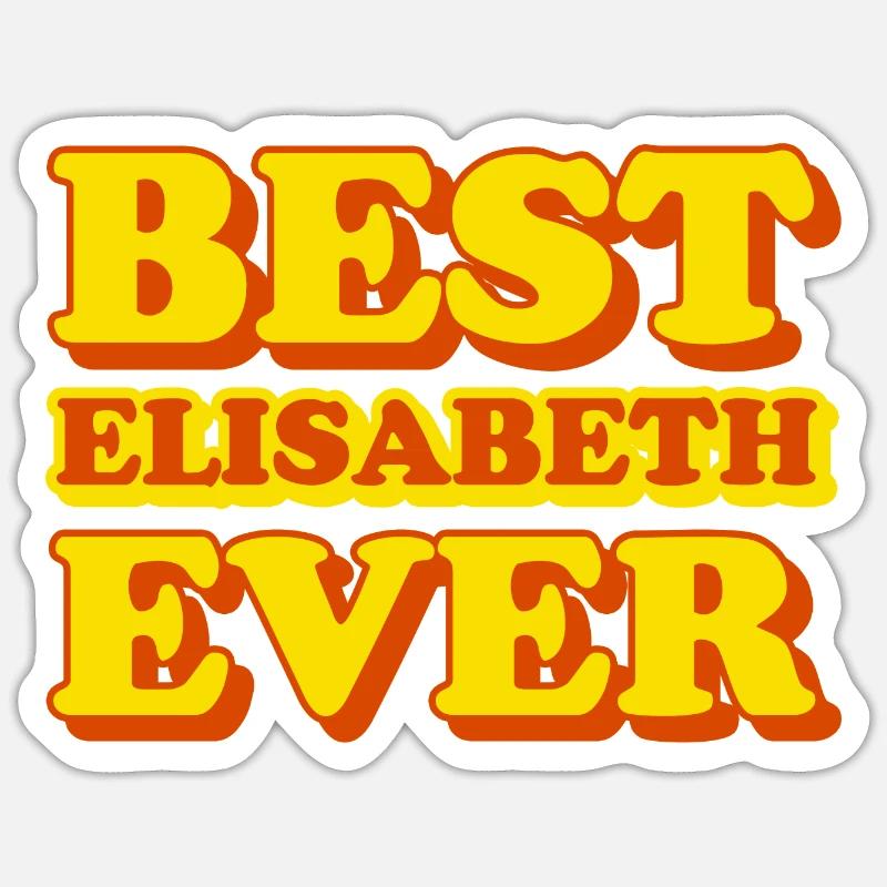 Elisabeth First name Funny gift - Sticker size S (10 x 10 cm) - white matte