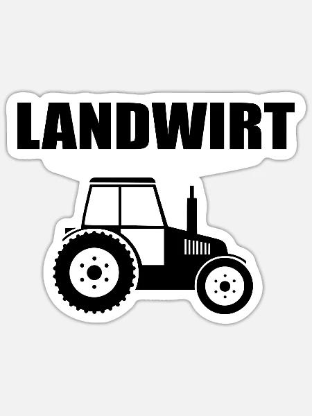 Traktor - Sticker Größe S (10 x 10 cm) - Mattweiß