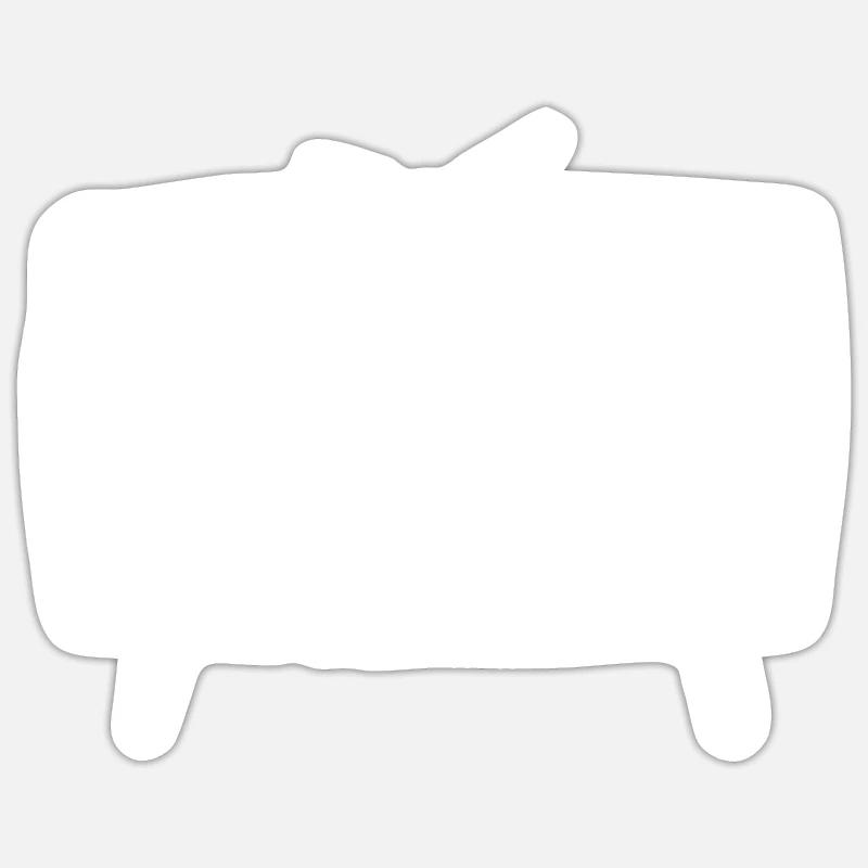 Interférence TV rétro - Sticker taille S (10 x 10 cm) - blanc mat