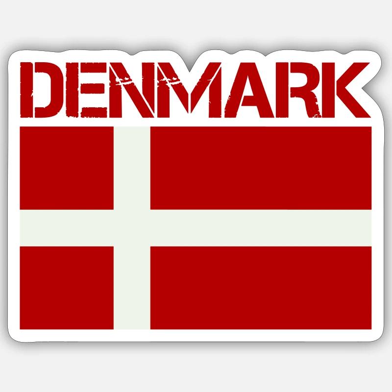 Denmark - Sticker size S (10 x 10 cm) - white matte
