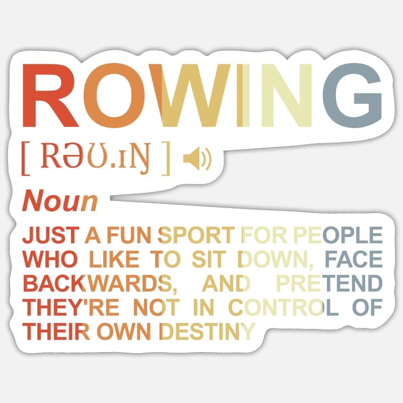Rowing Term - Sticker size S (10 x 10 cm) - white matte
