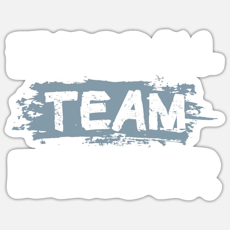 Équipe de football - Sticker taille S (10 x 10 cm) - blanc mat