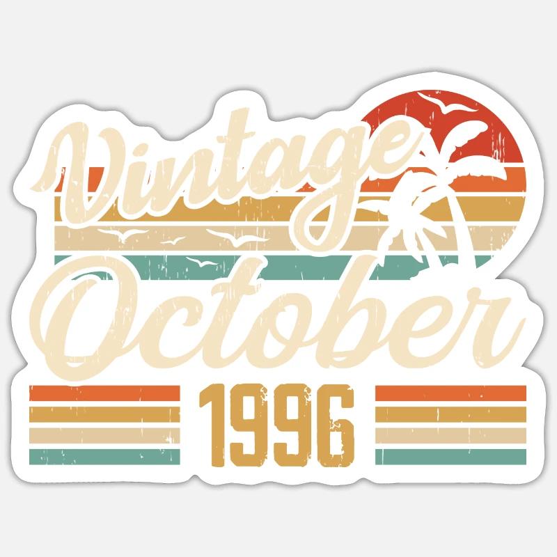 October 1996 Anniversary Gift - 1996 - Sticker size S (10 x 10 cm) - white matte