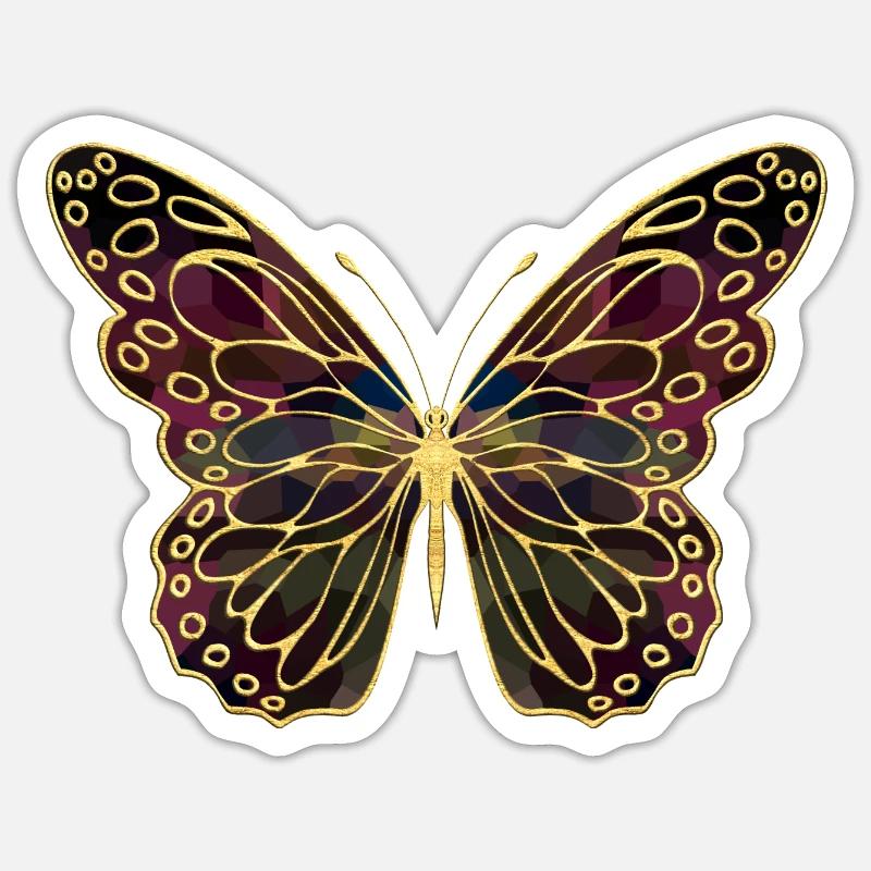 Butterfly - Sticker size S (10 x 10 cm) - white matte