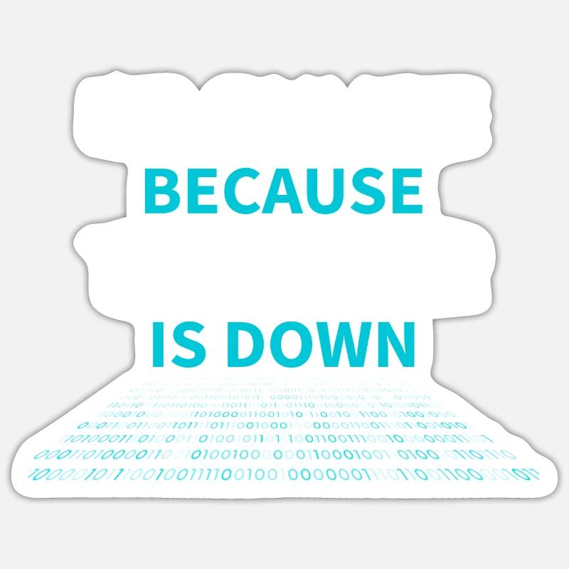 Nerd Coder Server Download Error 404 Sticker size S (10 x 10 cm)