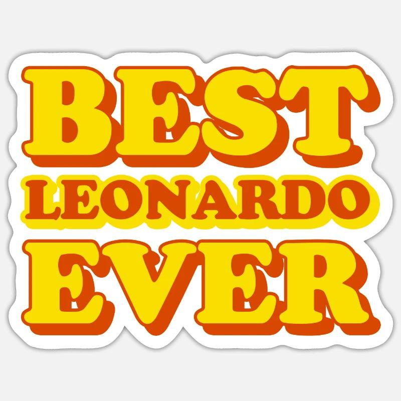 Funny gift with first name Leonardo Sticker size S (10 x 10 cm)